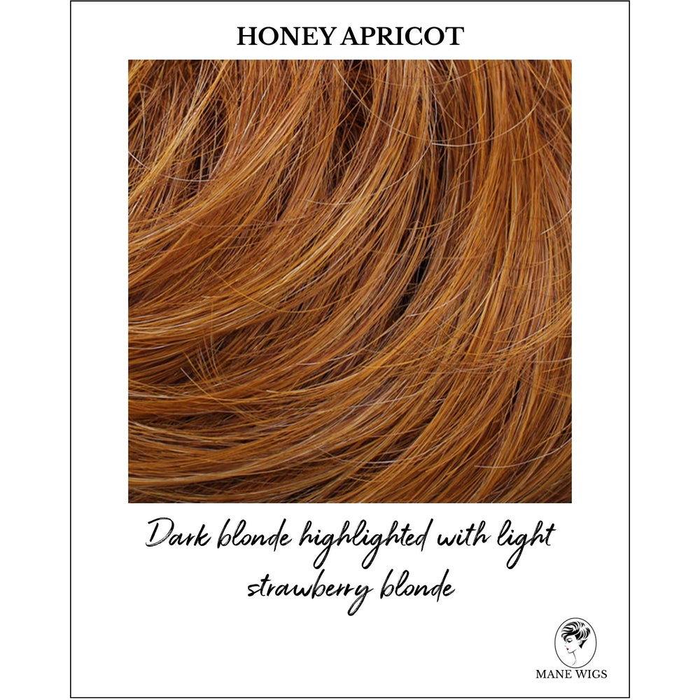 Honey Apricot-Dark blonde highlighted with light strawberry blonde