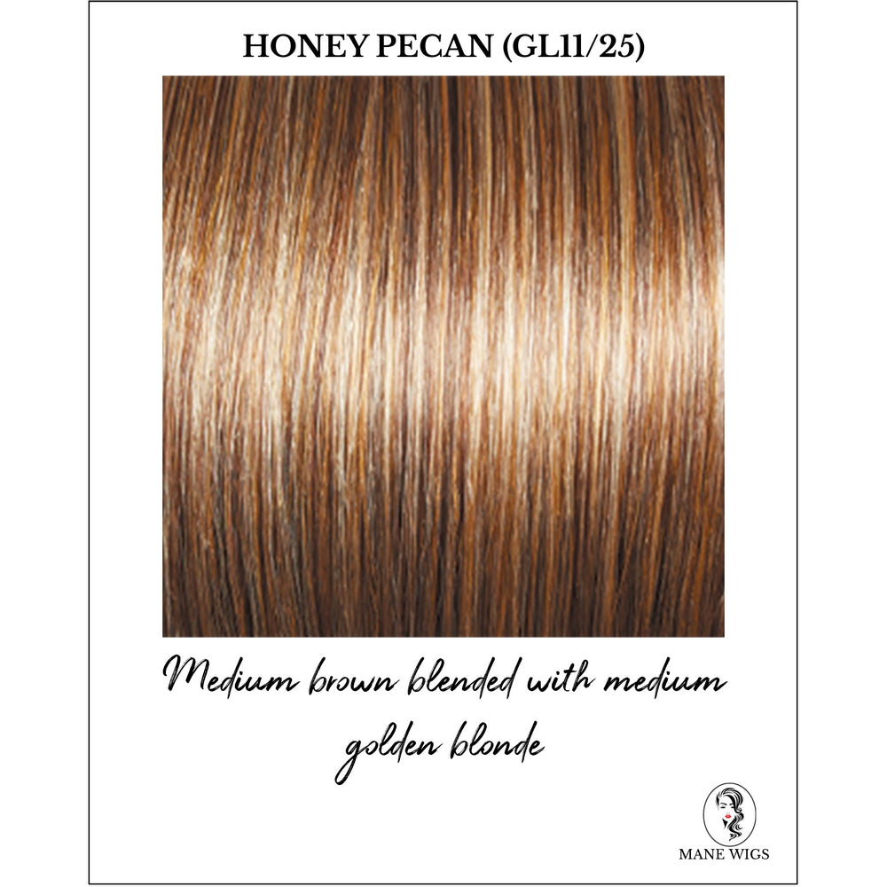 Honey Pecan (GL11/25)-Medium brown blended with medium golden blonde