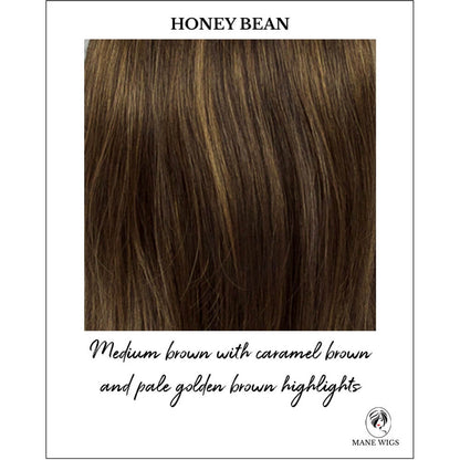 Honey Bean-Medium brown with caramel brown and pale golden brown highlights