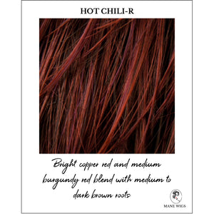 Hot Chili-R-Bright copper red and medium burgundy red blend with medium to dark brown roots