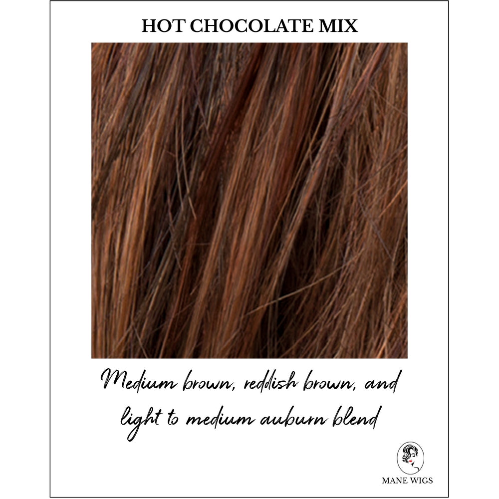 Hot Chocolate Mix-Medium brown, reddish brown, and light to medium auburn blend