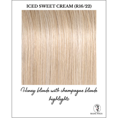 Iced Sweet Cream (R16/22)-Honey blonde with champagne blonde highlights