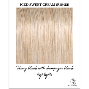 Iced Sweet Cream (R16/22)-Honey blonde with champagne blonde highlights