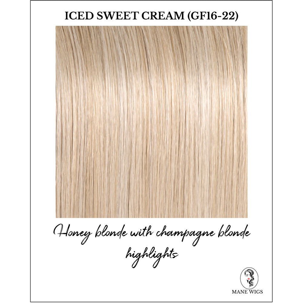 Iced Sweet Cream (GF16-22)-Honey blonde with champagne blonde highlights