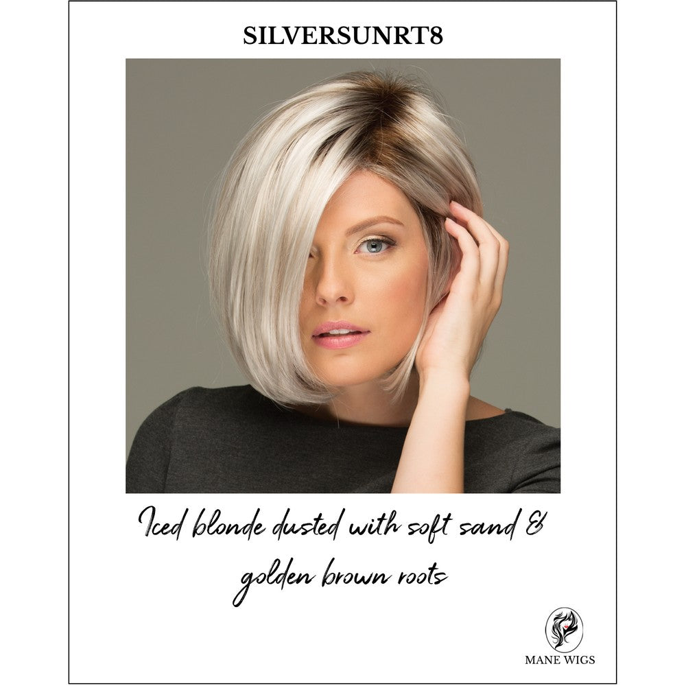 SILVERSUNRT8-Iced blonde dusted with soft sand & golden brown roots