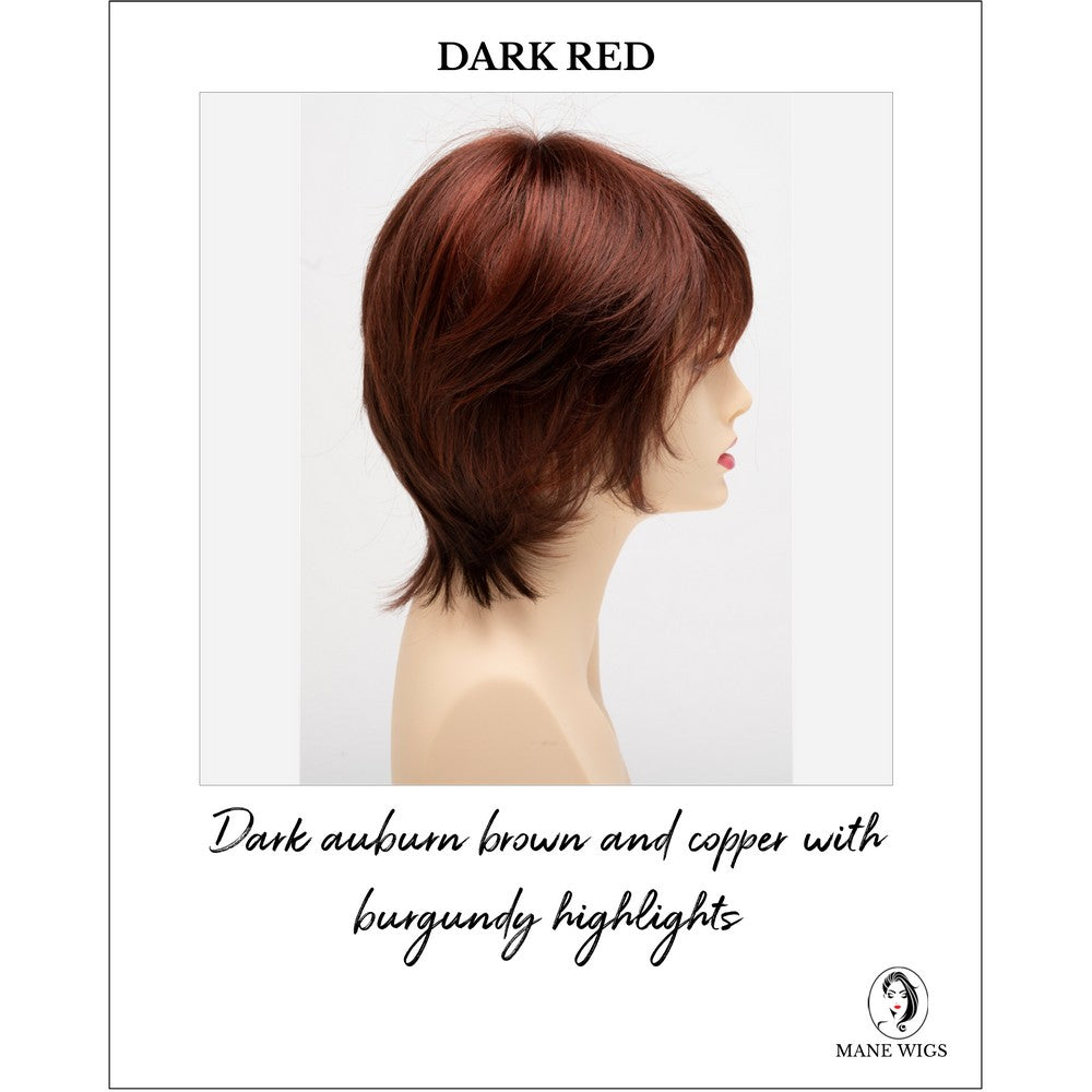 Jane by Envy in Dark Red-Dark auburn brown and copper with burgundy highlights