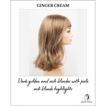 Load image into Gallery viewer, Jolie by Envy in Ginger Cream-Dark golden and ash blondes with pale ash blonde highlights
