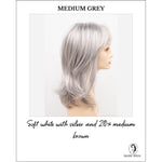 Load image into Gallery viewer, Jolie by Envy in Medium Grey-Soft white with silver and 20% medium brown
