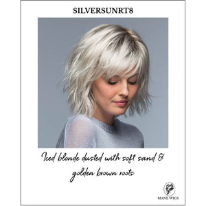 Jones by Estetica in SILVERSUNRT8-Iced blonde dusted with soft sand & golden brown roots
