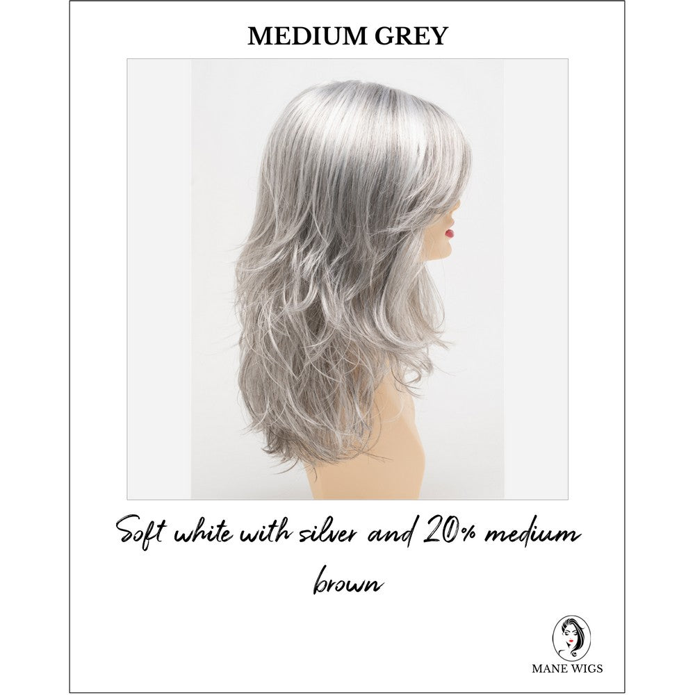 Joy by Envy in Medium Grey-Soft white with silver and 20% medium brown