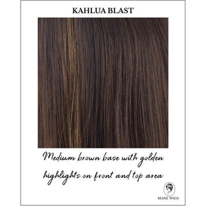 Kahlua Blast-Medium brown base with golden highlights on front and top area