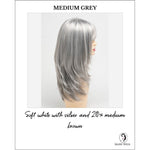 Load image into Gallery viewer, Kate by Envy in Medium Grey-Soft white with silver and 20% medium brown
