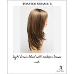 Load image into Gallery viewer, Kate by Envy in Toasted Sesame-R-Light brown blend with medium brown roots
