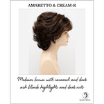 Load image into Gallery viewer, Kylie By Envy in Amaretto &amp; Cream-R-Medium brown with caramel and dark ash blonde highlights and dark roots
