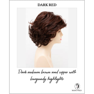 Kylie By Envy in Dark Red-Dark auburn brown and copper with burgundy highlights