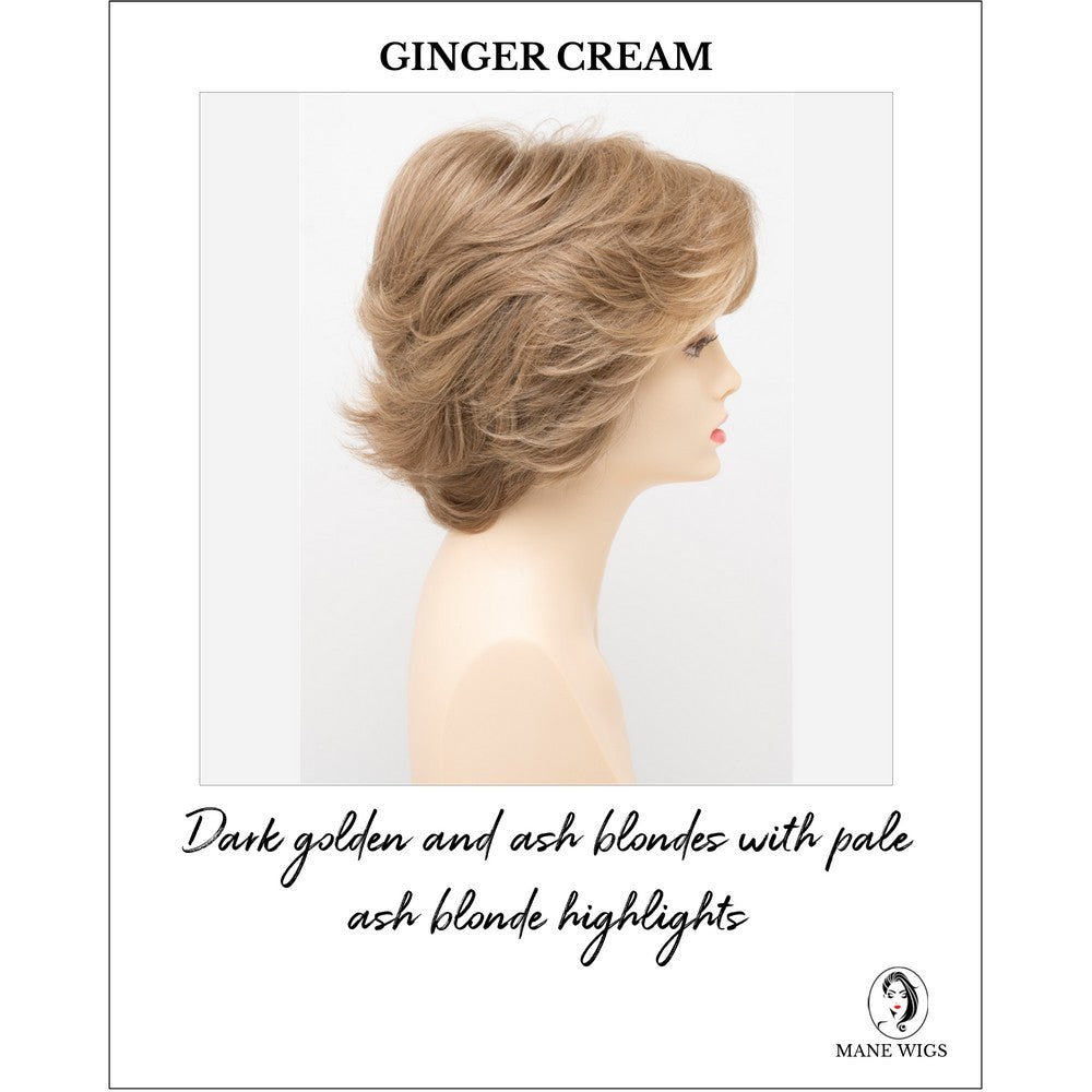 Kylie By Envy in Ginger Cream-Dark golden and ash blondes with pale ash blonde highlights
