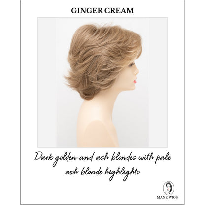 Kylie By Envy in Ginger Cream-Dark golden and ash blondes with pale ash blonde highlights