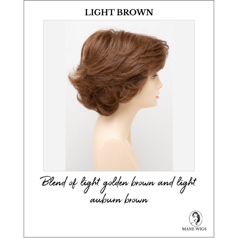 Kylie By Envy in Light Brown-Blend of light golden brown and light auburn brown