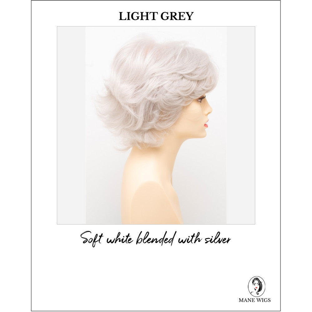 Kylie By Envy in Light Grey-Soft white blended with silver