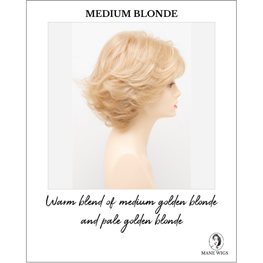Kylie By Envy in Medium Blonde-Warm blend of medium golden blonde and pale golden blonde