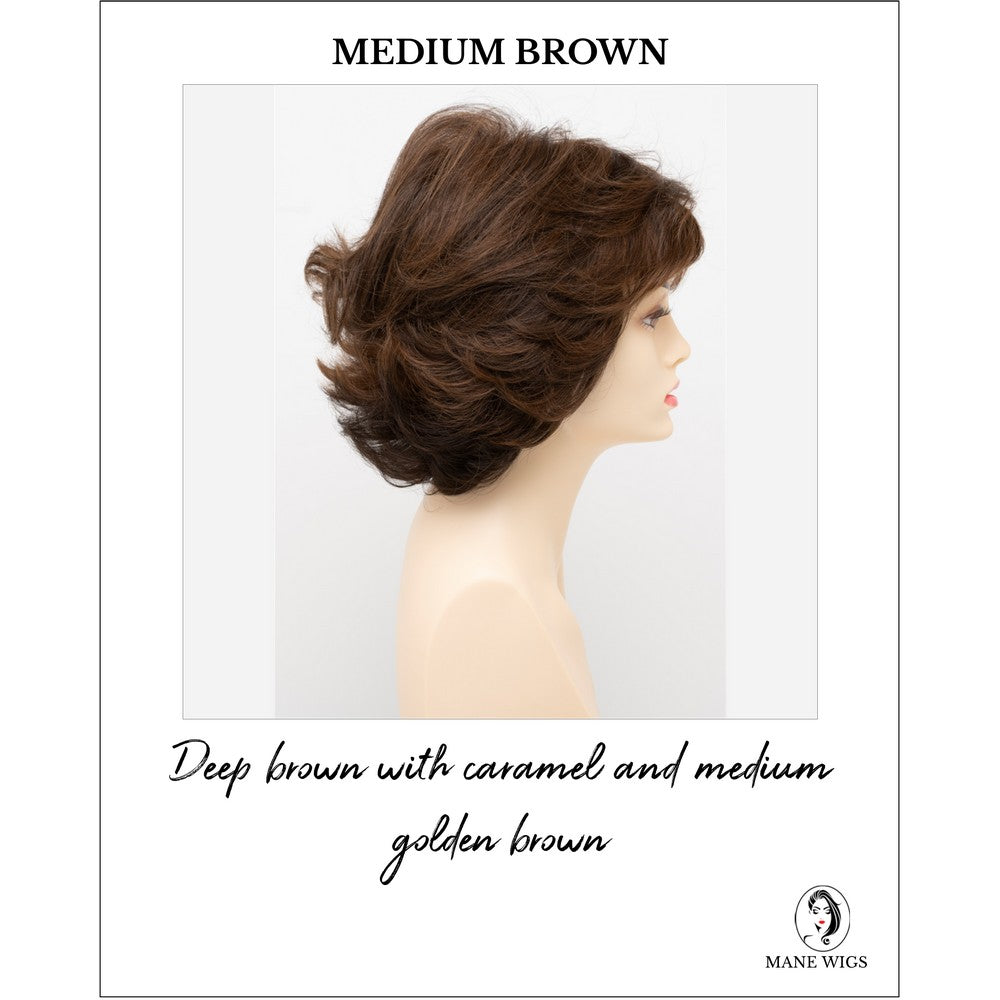 Kylie By Envy in Medium Brown-Deep brown with caramel and medium golden brown