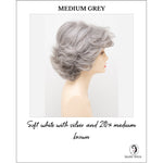 Load image into Gallery viewer, Kylie By Envy in Medium Grey-Soft white with silver and 20% medium brown
