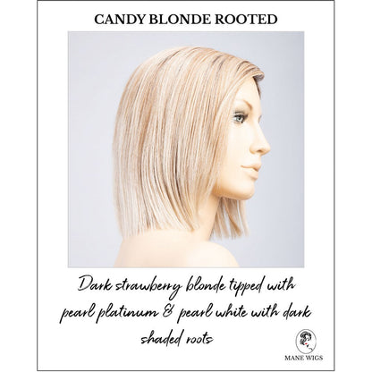 Lia II by Ellen Wille in Candy Blonde Rooted-Dark strawberry blonde tipped with pearl platinum & pearl white with dark shaded roots