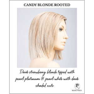 Lia II by Ellen Wille in Candy Blonde Rooted-Dark strawberry blonde tipped with pearl platinum & pearl white with dark shaded roots