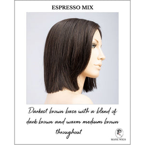 Lia II by Ellen Wille  in Espresso Mix-Darkest brown base with a blend of dark brown and warm medium brown throughout 