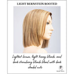 Load image into Gallery viewer, Lia II by Ellen Wille in Light Bernstein Rooted-Lightest brown, light honey blonde, and dark strawberry blonde blend with dark shaded roots

