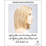 Load image into Gallery viewer, Lia II by Ellen Wille in Sahara Beige Rooted-Light golden and strawberry blondes, and lightest golden blonde blend with dark shaded roots
