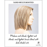 Load image into Gallery viewer, Lia in Sand Multi Rooted-Medium ash blonde, lightest ash blonde, and lightest brown blend with dark shaded roots
