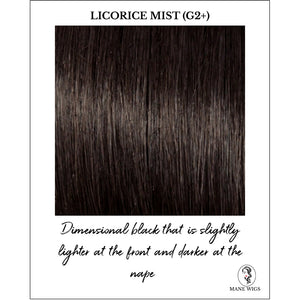 Licorice Mist (G2+)-Dimensional black that is slightly lighter at the front and darker at the nape