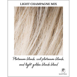 Light Champagne Mix-Platinum blonde, cool platinum blonde, and light golden blonde blend