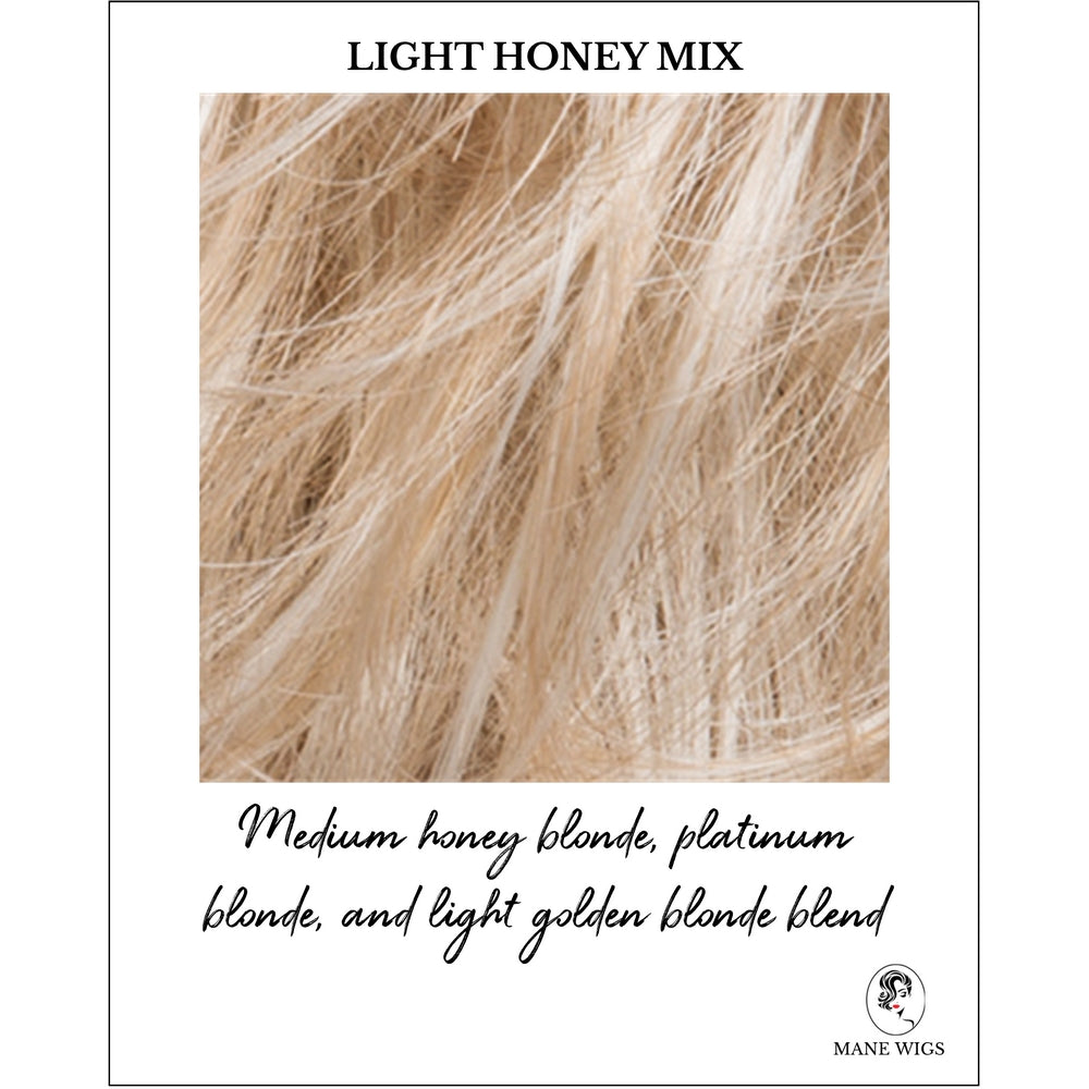 Light Honey Mix-Medium honey blonde, platinum blonde, and light golden blonde blend