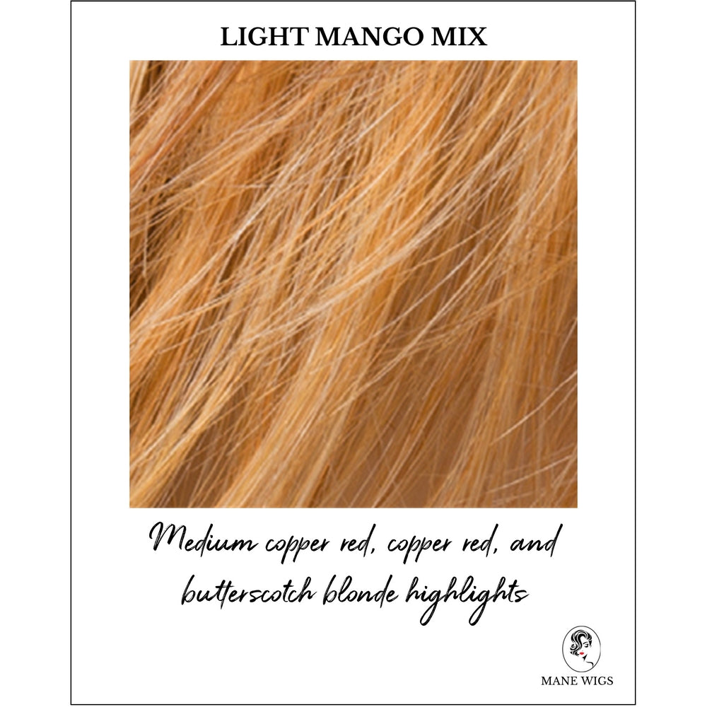 Light Mango Mix-Medium copper red, copper red, and butterscotch blonde highlights