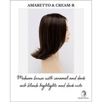 Load image into Gallery viewer, Lisa wig by Envy in Amaretto &amp; Cream-R-Medium brown with caramel and dark ash blonde highlights and dark roots
