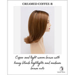 Load image into Gallery viewer, Lisa wig by Envy in Creamed Coffee-R-Copper and light warm brown with honey blonde highlights and medium brown roots
