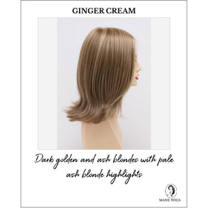 Lisa wig by Envy in Ginger Cream-Dark golden and ash blondes with pale ash blonde highlights