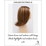 Load image into Gallery viewer, Lisa wig by Envy in Golden Nutmeg-R-Warm brown and auburn with honey blonde highlights and medium brown roots
