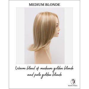 Lisa wig by Envy in Medium Blonde-Warm blend of medium golden blonde and pale golden blonde