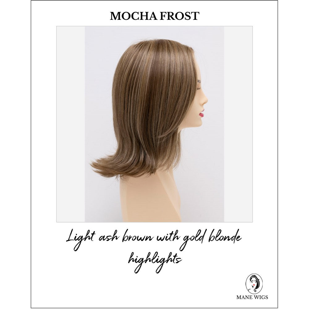 Lisa wig by Envy in Mocha Frost-Light ash brown with gold blonde highlights