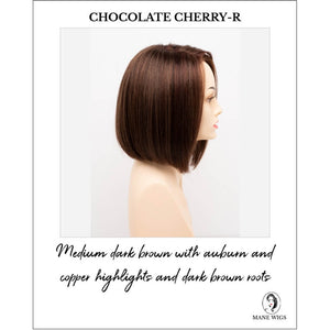 London by Envy in Chocolate Cherry-R-Medium dark brown with auburn and copper highlights and dark brown roots