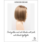 Load image into Gallery viewer, London by Envy in Ginger Cream-Dark golden and ash blondes with pale ash blonde highlights
