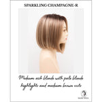 Load image into Gallery viewer, London by Envy in Sparkling Champagne-R-Medium ash blonde with pale blonde highlights and medium brown roots
