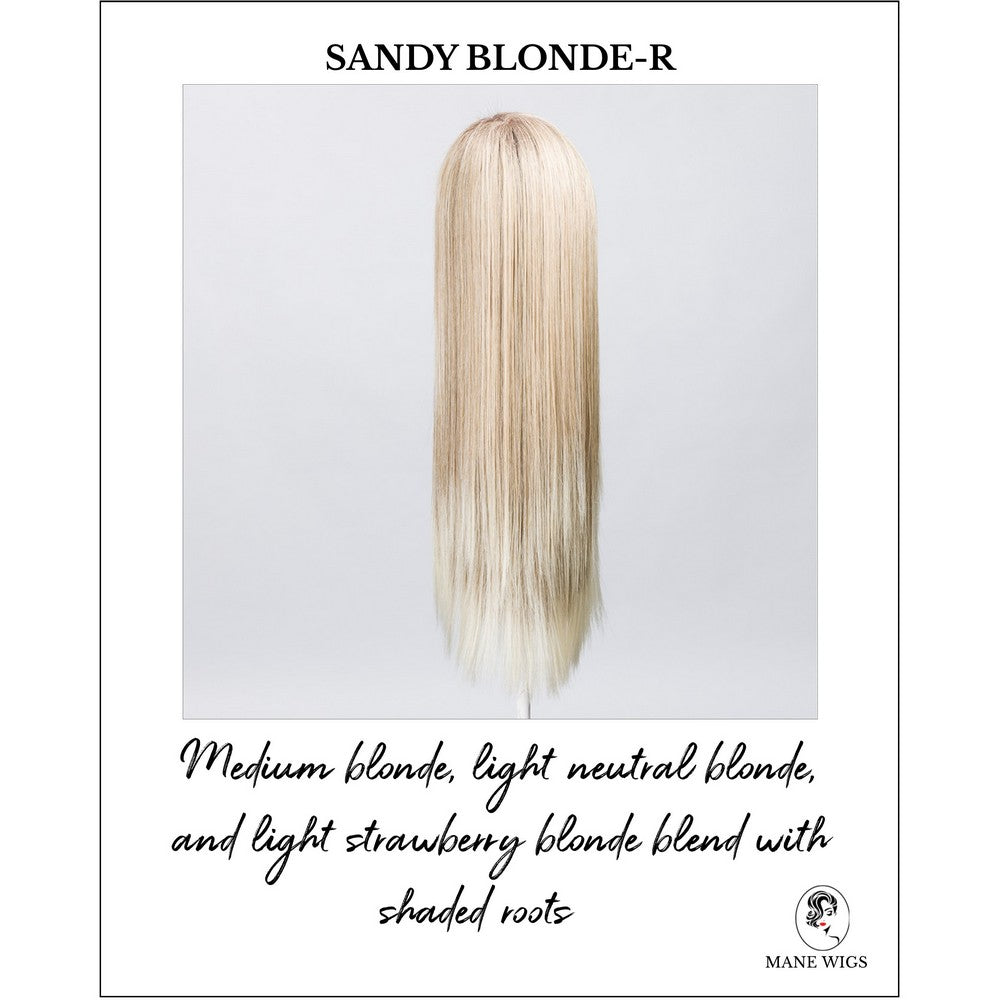 Look by Ellen Wille in Sandy Blonde-R-Medium blonde, light neutral blonde, and light strawberry blonde blend with shaded roots