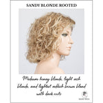 Load image into Gallery viewer, Loop in Sandy Blonde Rooted-Medium honey blonde, light ash blonde, and lightest reddish brown blend with dark roots
