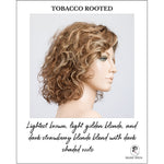 Load image into Gallery viewer, Loop in Tobacco Rooted-Lightest brown, light golden blonde, and dark strawberry blonde blend with dark shaded roots
