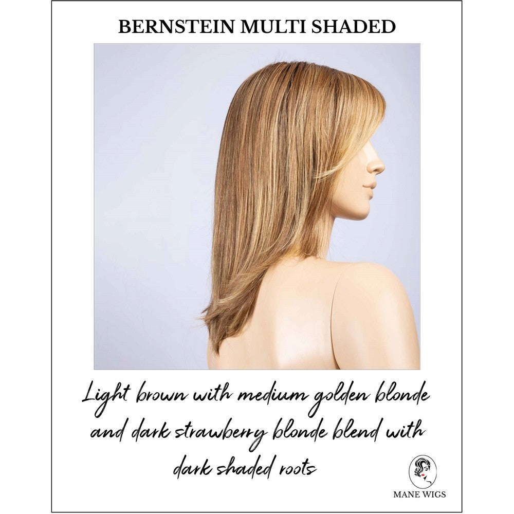 Luna by Ellen Wille in Bernstein Multi Shaded-Light brown with medium golden blonde and dark strawberry blonde blend with dark shaded roots