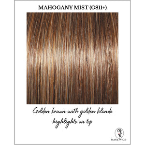 Mahogany Mist (G811+)-Golden brown with golden blonde highlights on top